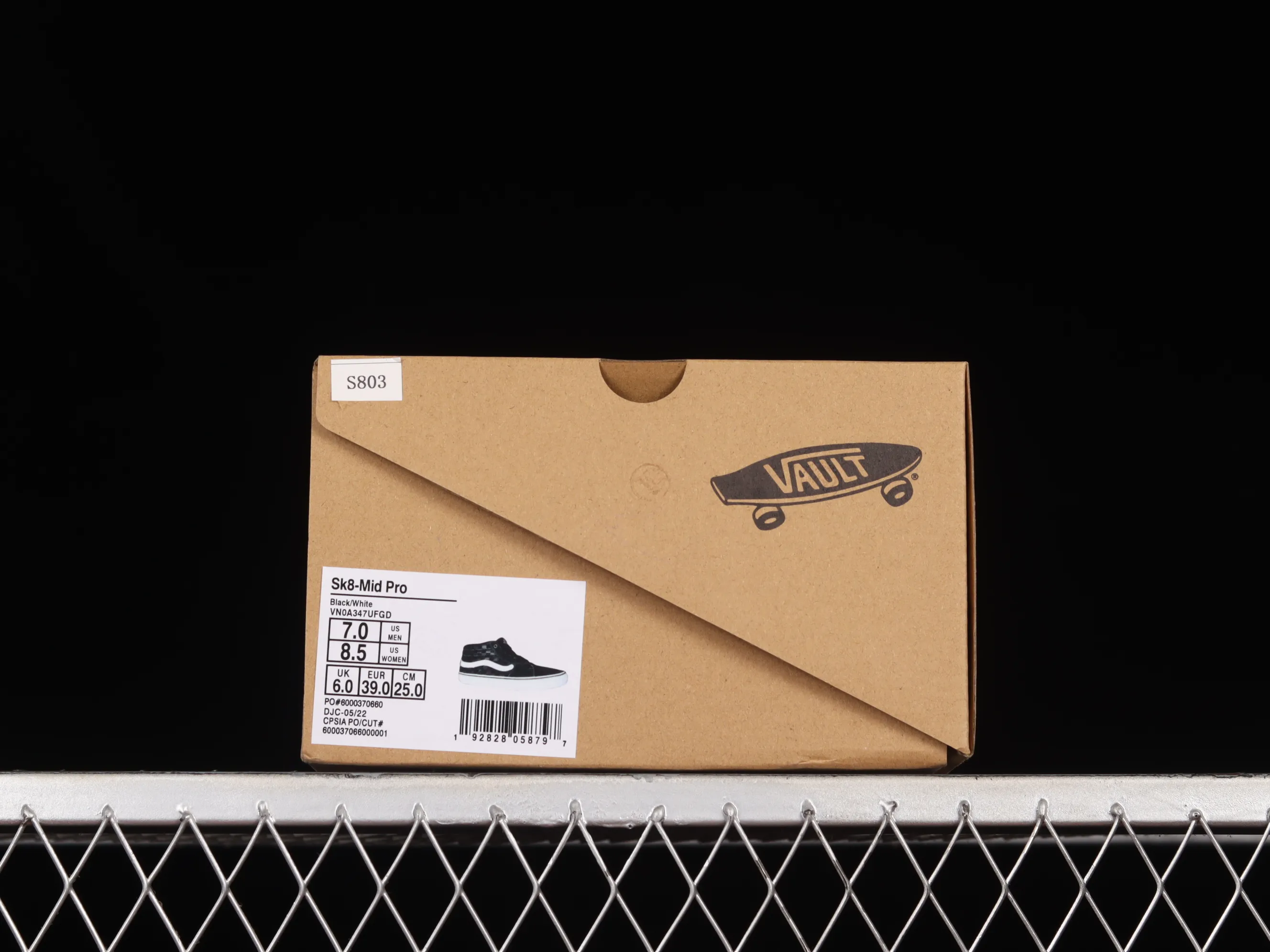 All categories Vans Vans series Vans Mid Vans China Vans SK8-Mid Vans black checkerboard Chinese casual sneakers VN0A347UFGD